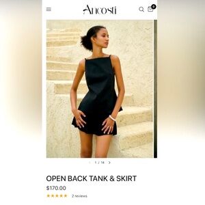 Black Open Back 2 piece set size XS